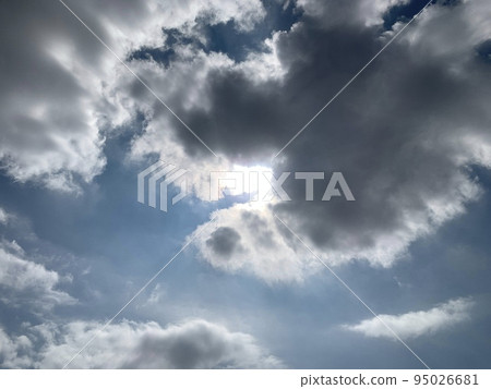 Blue sky above the clouds Blue sky above the clouds 95026681