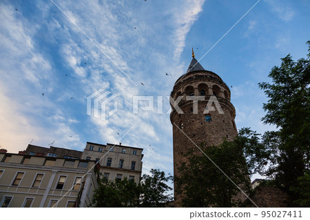 Galata Tower in the Galata district of the new city of Istanbul, Turkey Galata Tower in the Galata district of the new city of Istanbul, Turkey 95027411