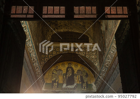Mosaic painting in Hagia Sophia in Istanbul, Turkey Mosaic painting in Hagia Sophia in Istanbul, Turkey 95027792
