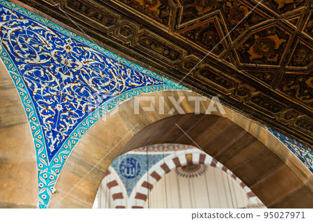 Inside the chapel of the Rustem Pasha Mosque in the old city of Istanbul, Turkey 95027971