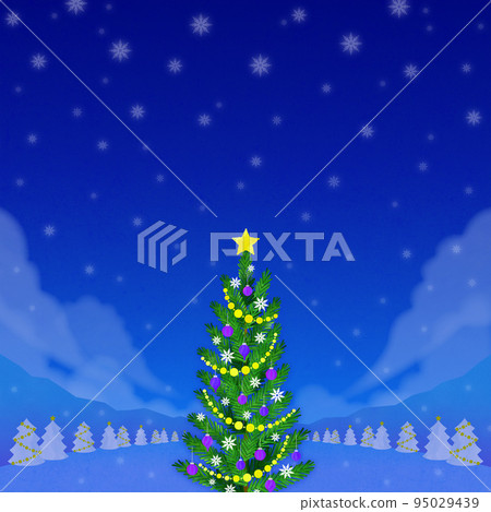 雪地裡的聖誕樹 戶外活動 95029439