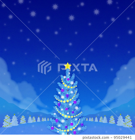 雪地裡的聖誕樹 戶外活動 95029441