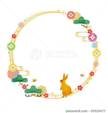 兔年-新年賀卡材料框架2 95029477