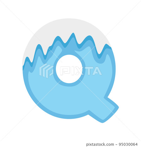 Letter Q Snow, vector illustration 95030064