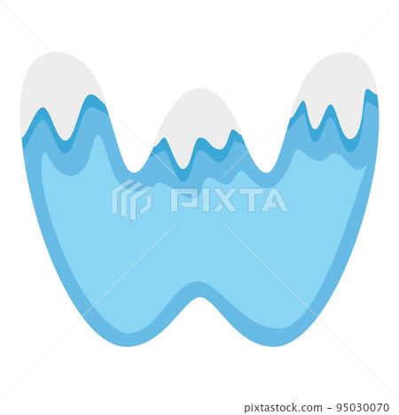 Letter W Snow, vector illustration 95030070
