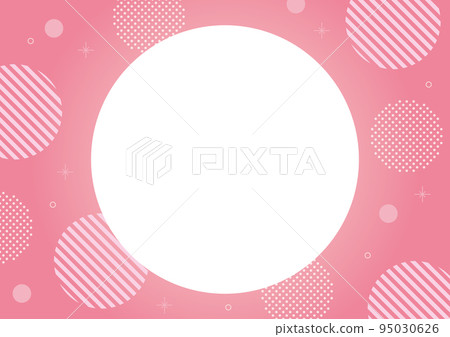 Circle polka dot pink frame geometry 95030626