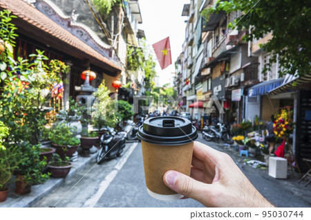 Coffee to go in Hanoi Vietnam Coffee to go in Hanoi Vietnam 95030744