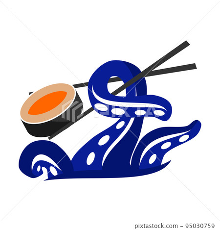octopus sushi restaurant logo Icon Illustration Brand Identity 95030759