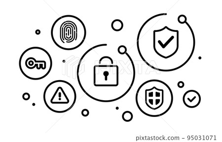 Security icon set vector illustration 95031071
