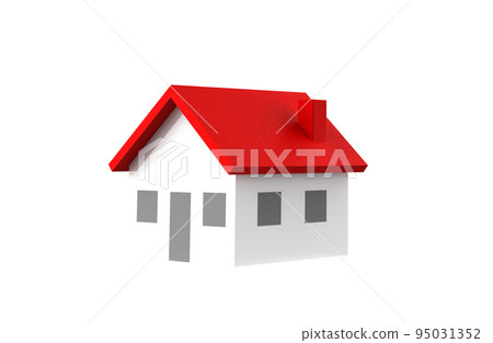 house icon isolated on white background. 3D... - Stock Illustration ...