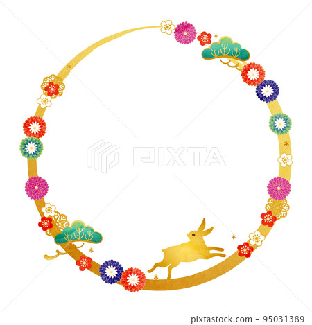 Year of the Rabbit-New Year's card material frame 3 Year of the Rabbit-New Year's card material frame 3 95031389