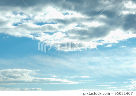 Blue sky with white clouds. Beautiful cloudy sky 95031407