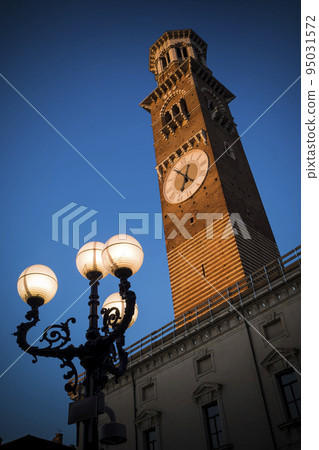 The Torre dei Lamberti clock tower in Verona 95031572