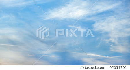 Blue sky with white clouds. Beautiful cloudy sky Blue sky with white clouds. Beautiful cloudy sky 95031701