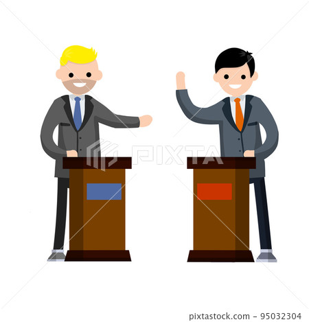 Man and political debate. guys in shirt 95032304