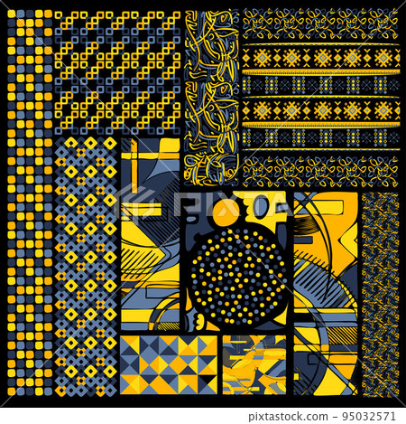 Abstract grey color design collage Abstract grey color design collage 95032571