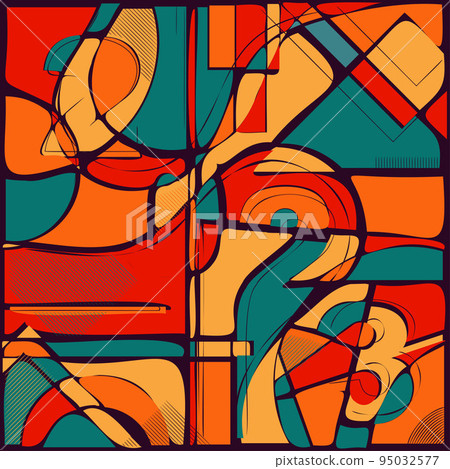 Abstract geometric 2023 colorful background Abstract geometric 2023 colorful background 95032577
