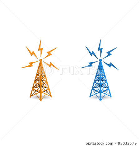 Radio tower color set Radio tower color set 95032579