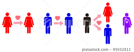 LGBT pictogram icon lesbian gay bisexual transgender illustration LGBT pictogram icon lesbian gay bisexual transgender illustration 95032811