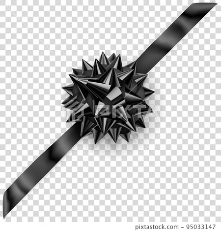 Black shiny bow with diagonally ribbon Black shiny bow with diagonally ribbon 95033147