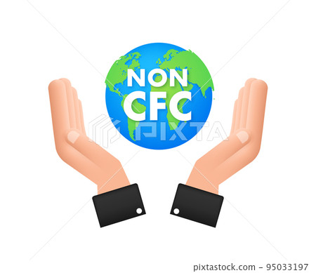 CFC free sign. Chlorofluorocarbons or freon. Vector illustration. 95033197