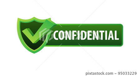 Confidential grunge vector icon. Badge or button for commerce website. Vector stock illustration. 95033229