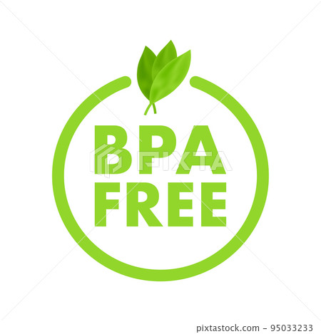 Green colored BPA free emblems, badge, logo, icon. Vector stock illustration. Green colored BPA free emblems, badge, logo, icon. Vector stock illustration. 95033233