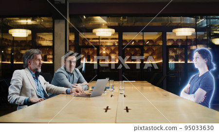 Concept of business negotiations in the future Concept of business negotiations in the future 95033630