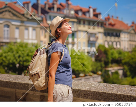 travel to summer Europe young asian woman 95033754