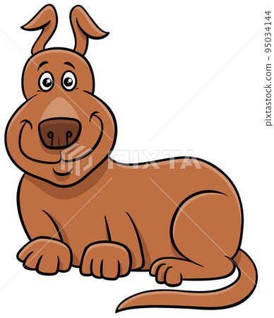 cartoon funny brown dog comic animal character cartoon funny brown dog comic animal character 95034144