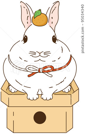 Rabbit turned into a mirror cake 95034340