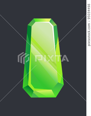 Jewelry gemstone. Precious stone or gem. Vector crystal icon. Isolated exquisite jewelry stone 95034498