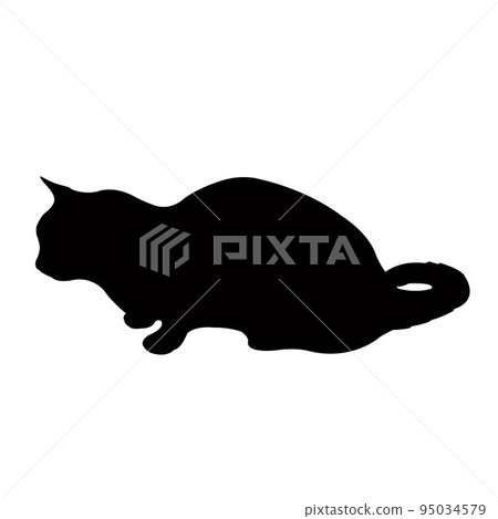 a cat body silhouette vector a cat body silhouette vector 95034579