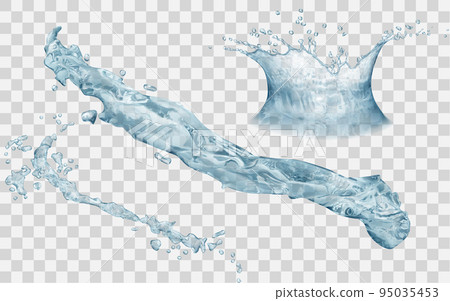 Water crown and splashes 95035453