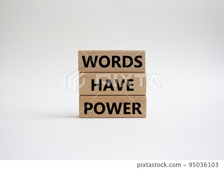 Words have power symbol. Wooden blocks with words Words have power. Beautiful white background. Business and Words have power concept. Copy space. Words have power symbol. Wooden blocks with words Words have power. Beautiful white background. Business and Words have power concept. Copy space. 95036103
