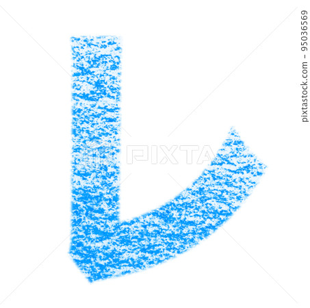 Katakana drawn with crayons "Re" blue background white path with other colors / list Katakana drawn with crayons "Re" blue background white path with other colors / list 95036569