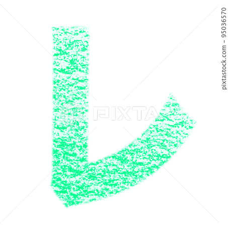 Katakana drawn with crayon "Re" bluish green background white path with other colors/list Katakana drawn with crayon "Re" bluish green background white path with other colors/list 95036570