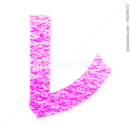 Katakana drawn with crayon "Re" pink background white path with other colors / list Katakana drawn with crayon "Re" pink background white path with other colors / list 95036571