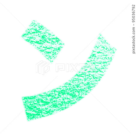 Katakana "N" drawn with crayons, bluish-green background, white path, other colors/list Katakana "N" drawn with crayons, bluish-green background, white path, other colors/list 95036792