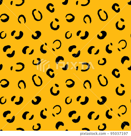 Abstract modern leopard seamless pattern. Animals trendy background. Color decorative vector stock illustration for print, card, postcard, fabric, textile. Modern ornament of stylized skin 95037197