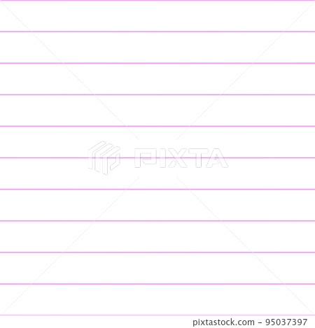Grid paper. Abstract striped background with color horizontal lines. Geometric seamless pattern for school, wallpaper, textures, notebook. Lined paper blank on transparent background. 95037397
