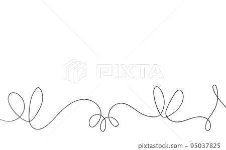 Floral silhouette art line. Flowers in continuous line drawing style. Border with tropical flower. Minimalist black linear sketch. Trendy vector illustration isolated. Contour frame for design Floral silhouette art line. Flowers in continuous line drawing style. Border with tropical flower. Minimalist black linear sketch. Trendy vector illustration isolated. Contour frame for design 95037825