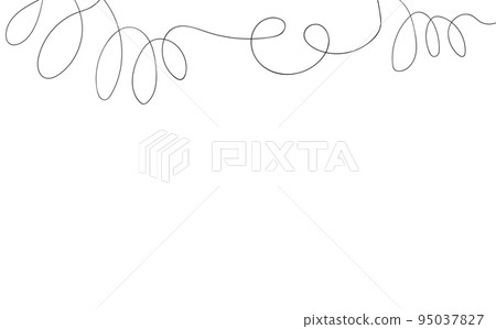 Floral silhouette art line. Flowers in continuous line drawing style. Border with tropical flower. Minimalist black linear sketch. Trendy vector illustration isolated. Contour frame for design Floral silhouette art line. Flowers in continuous line drawing style. Border with tropical flower. Minimalist black linear sketch. Trendy vector illustration isolated. Contour frame for design 95037827
