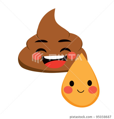 Pee Poop Kawaii Characters 95038687