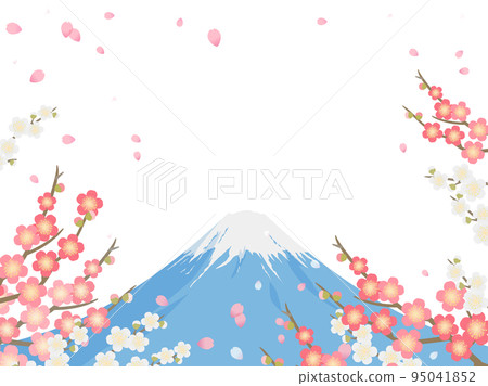 Fuji and plum _ background frame 95041852