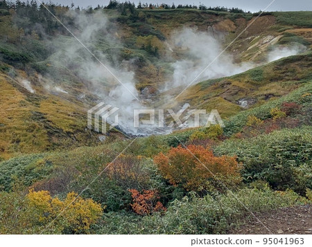 The hot water veins of Toshichi Onsen, which gives off steam and smoke The hot water veins of Toshichi Onsen, which gives off steam and smoke 95041963