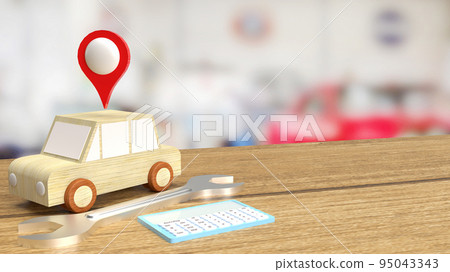car and tool for auto service 3d rendering car and tool for auto service 3d rendering 95043343
