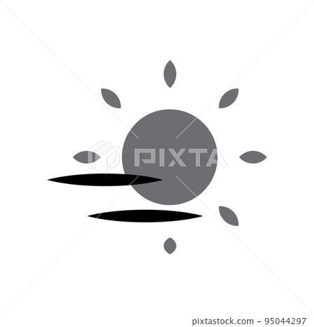 Illustration Vector Graphic of Fog Day icon Illustration Vector Graphic of Fog Day icon 95044297