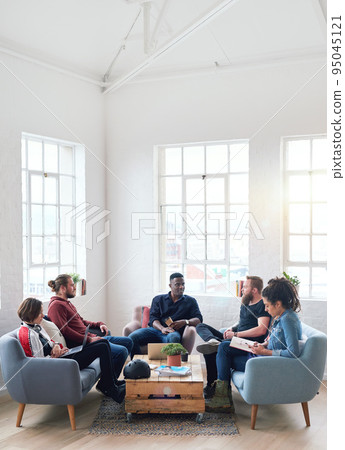 study group college students meeting working on project brainstorming creative ideas together 95045121