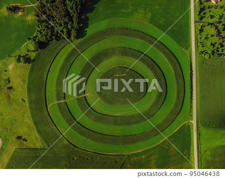Rural wisconsin farm fields in the summer Rural wisconsin farm fields in the summer 95046438